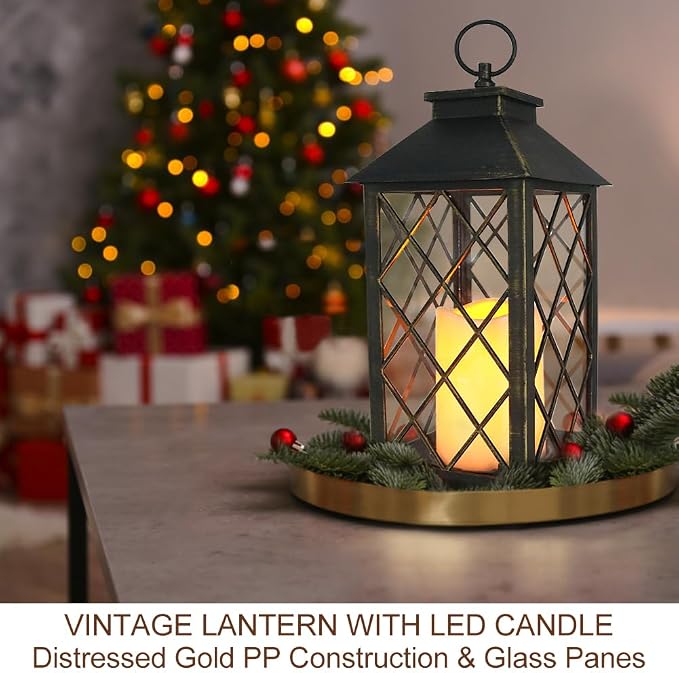 Bright Zeal 2-Pack 13.5" Vintage Candle Lantern - Image 2