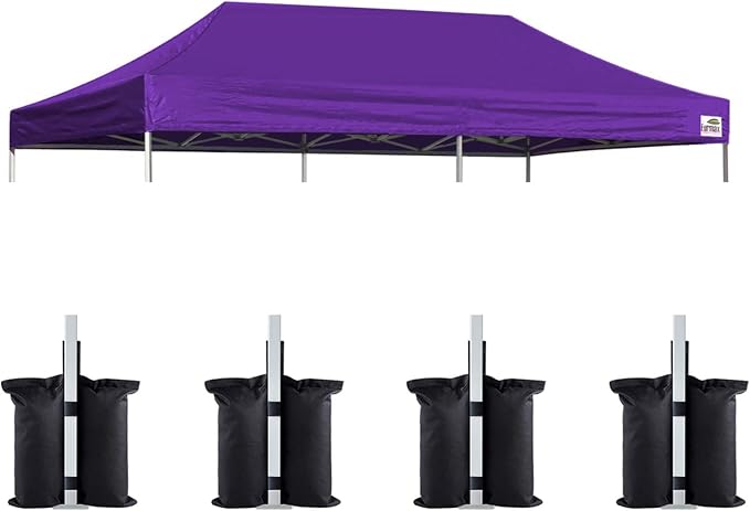 Eurmax USA 10x20 Pop Up Canopy Replacement Canopy Tent Top Cover, Instant by Eurmax