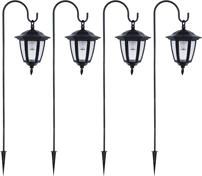 Dynaming 4 Pack Solar Hanging Lights Outdoor, Solar Powered Garden Decorative - Image 8