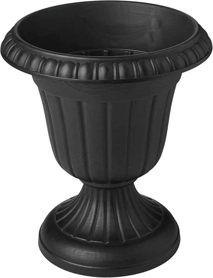 Arcadia Garden Products PL10BK Classic Traditional Plastic Urn Planter - Image 2