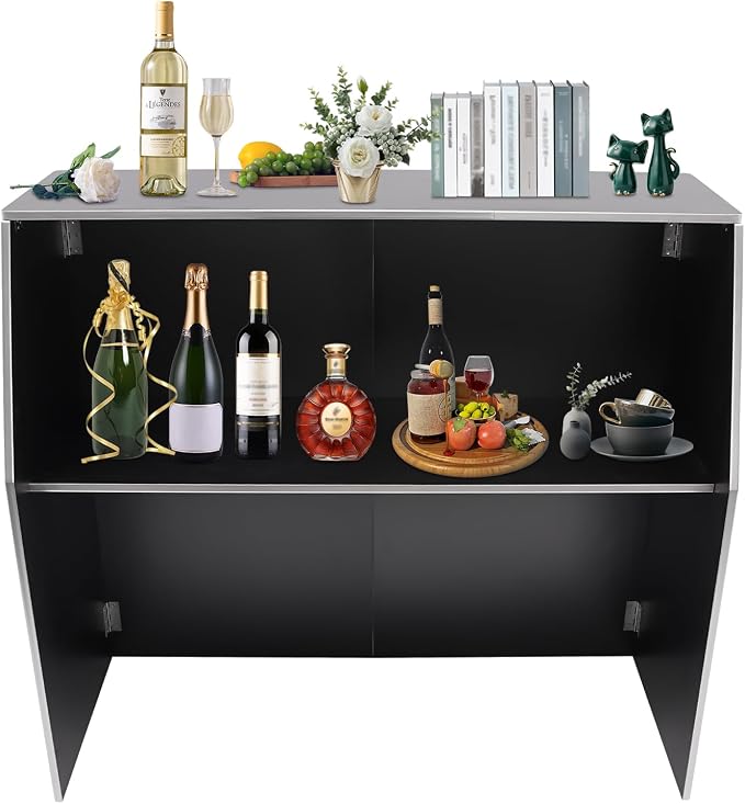 43''*48''*20'' Portable Event Bar, Folding Party Counter Mobile Drink Table - Image 4