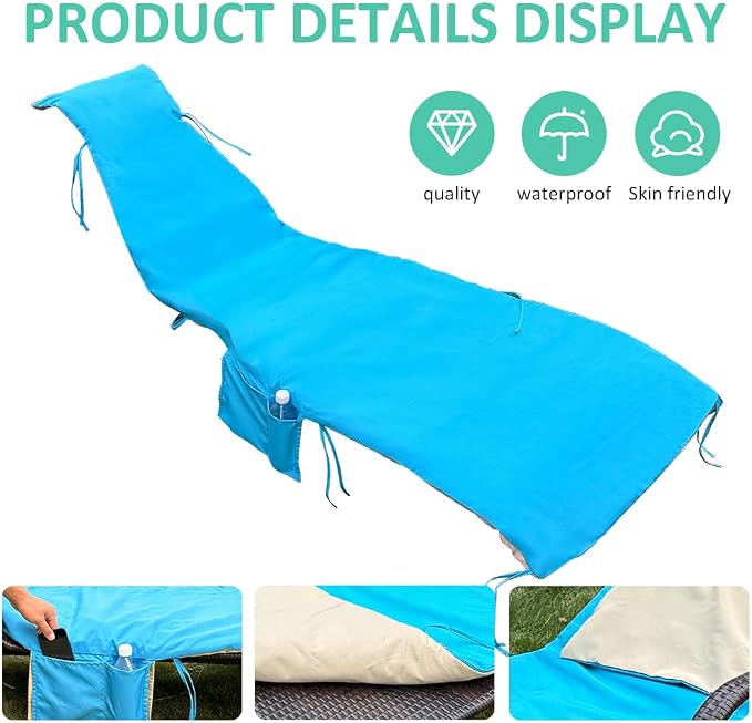 Outdoor Hanging Lounge Chair Replacement Cushion Cover and Umbrella Fabric - Image 4