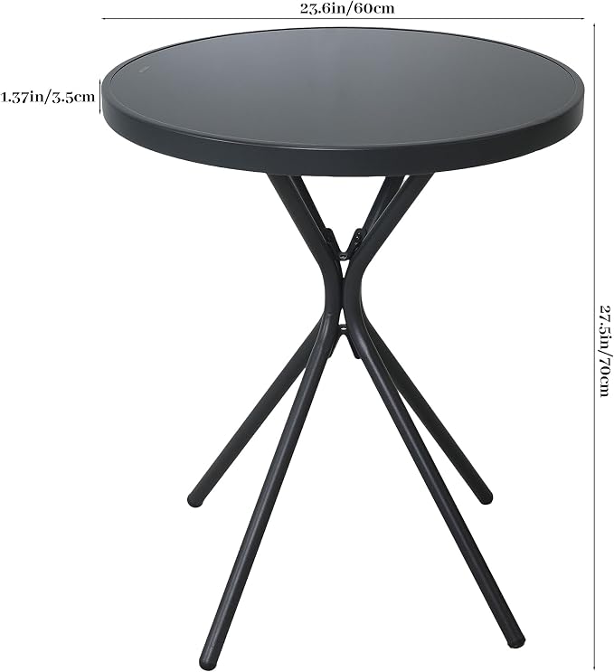 Outdoor Coffee Table with Tempered Glass Top - Image 3