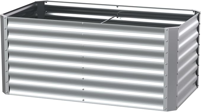 4X2X2ft Galvanized Raised Garden Bed, Outdoor Planter Box Metal Patio Kit - Image 8