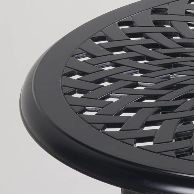 Mandolin Outdoor Patio, Rust -Resistant Cast Aluminum Side Table, Weather - Image 4