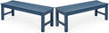 Stoog Outdoor Benches Set of 2, 2-Person Patio Dining Bench, Waterproof HIPS by Stoog