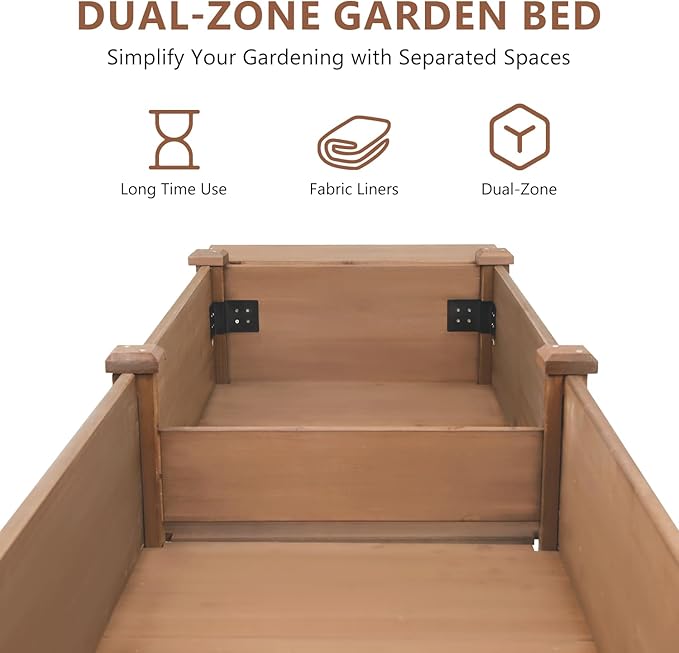 Raised Garden Bed with Legs Outdoor, Elevated Garden Box, Storage Shelf - Image 4
