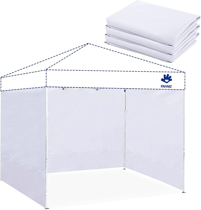 Instant Canopy Tent Sidewalls for 10x10 Pop Up Canopy Waterproof, 99% UV by FANPATUS