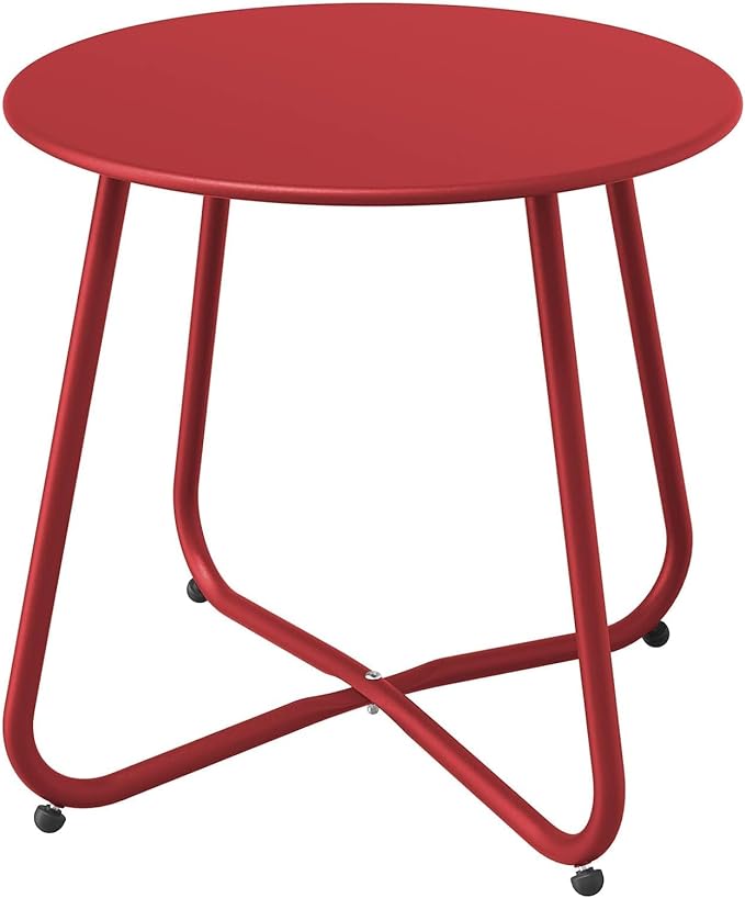 Grand patio Outdoor Side Table 18-inch Round End Table Accent Table by GrandPatio