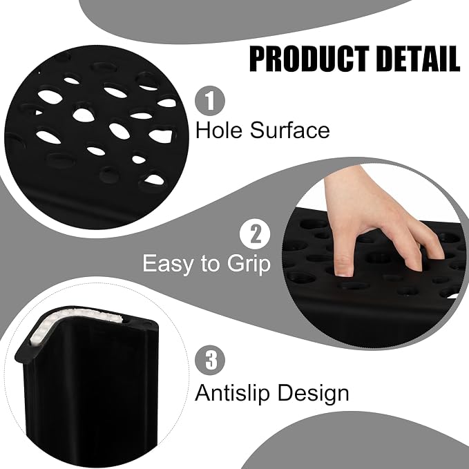 TURSTIN 6 Pack Plastic Stools 16.9 Inch Black Nesting Stools Portable Backless - Image 4