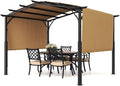 VEVOR 10 x 10 ft Outdoor Pergola, Arched Top Metal Pergola, Retractable Pergola by VEVOR