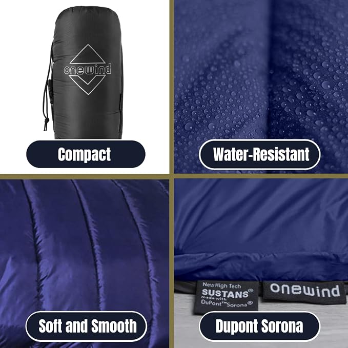 onewind Double Hammock Underquilt Warm Insulation Ultralight 3-4 Season Camping - Image 7