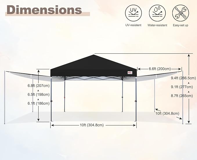 MASTERCANOPY Pop Up 10x10 Canopy Tent - Image 3