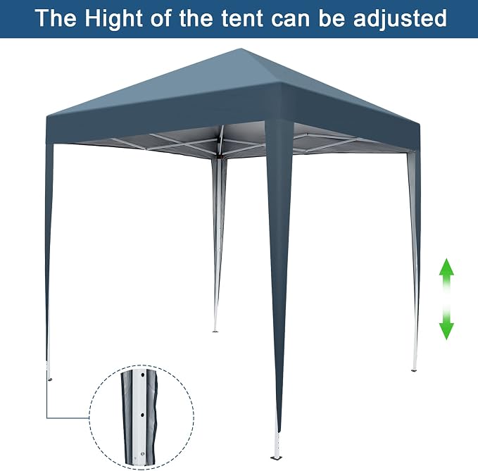 Outvita 6.5x6.5ft Pop Up Canopy Tent, Outdoor Instant Shelter Folding Canopy - Image 2