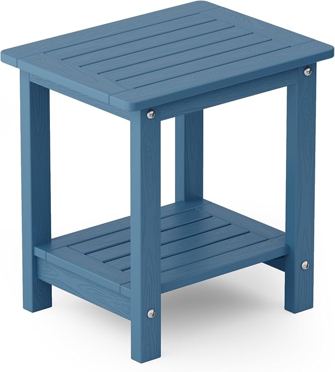YEFU Outdoor Side Table for Patio: 16" HIPS Weather by YEFU
