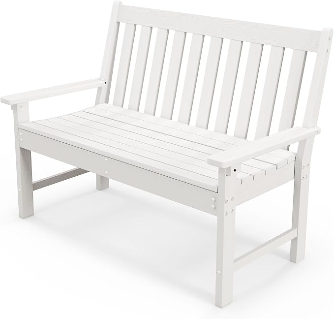 Tangkula HDPE Outdoor Garden Bench - Image 9