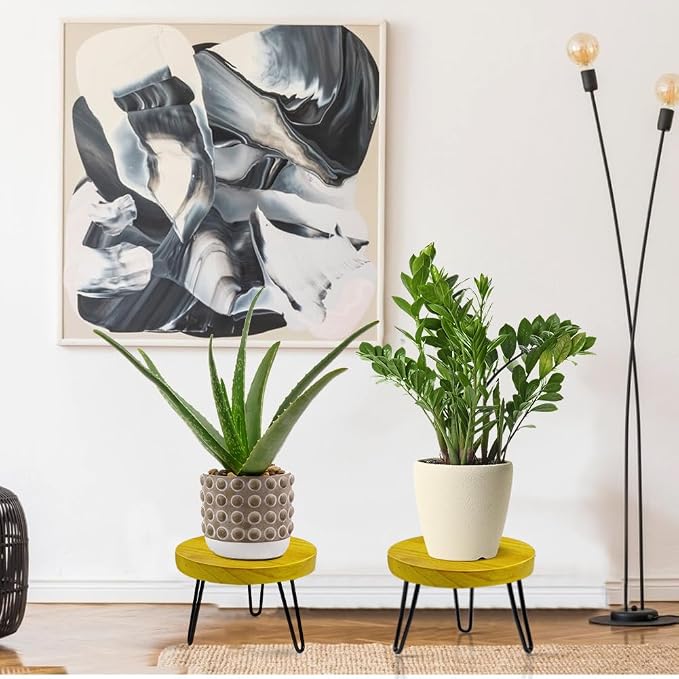 Plant Stand Indoor Outdoor, Wooden plant Stool, Mid Century Plant Stand - Image 5