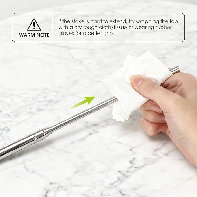 Aieve Extendable Plant Stakes, 13in to 49in Stainless Steel Telescoping - Image 8