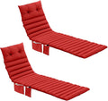 Kigley Outdoor Lounge Chair Cushions Set of 2, 72.8 x 24 x 2.3 Inch Patio by Kigley