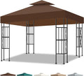 10x10 Canopy Replacement Top Cover Canopy Top Replacement Double Layer Vented by Qdreclod
