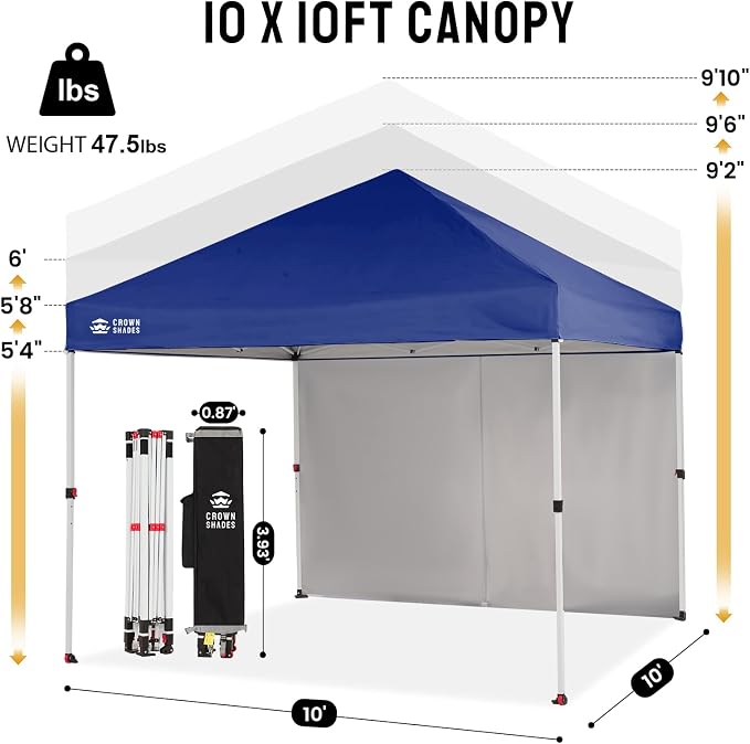 CROWN SHADES 10X10 Comercial Instant Canopy Pop Up Tent - Image 2