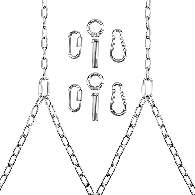 Yaeccc 2 Pack Heavy Duty Porch Swing Hanging Chain Kit, Hammock Chair Hardware by YaeCCC
