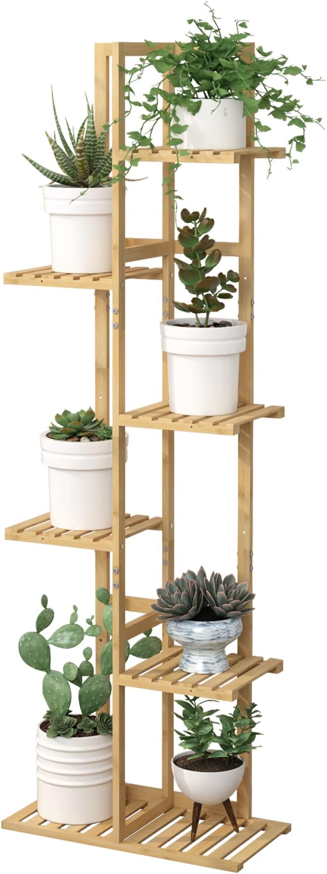 Laiensia Bamboo Plant Stand Rack 6 Tier, Indoor&Outdoor Planter Display Shelves by Laiensia