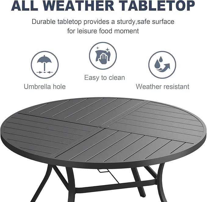 VICLLAX 9 Pieces Patio Outdoor Dining Set - Image 7