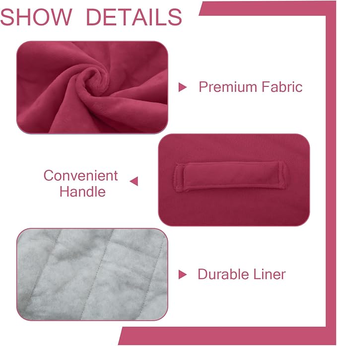 MeMoreCool Square Stuffed Pouf Ottoman Foot Rest, Floor Pouf Foot Stool - Image 5