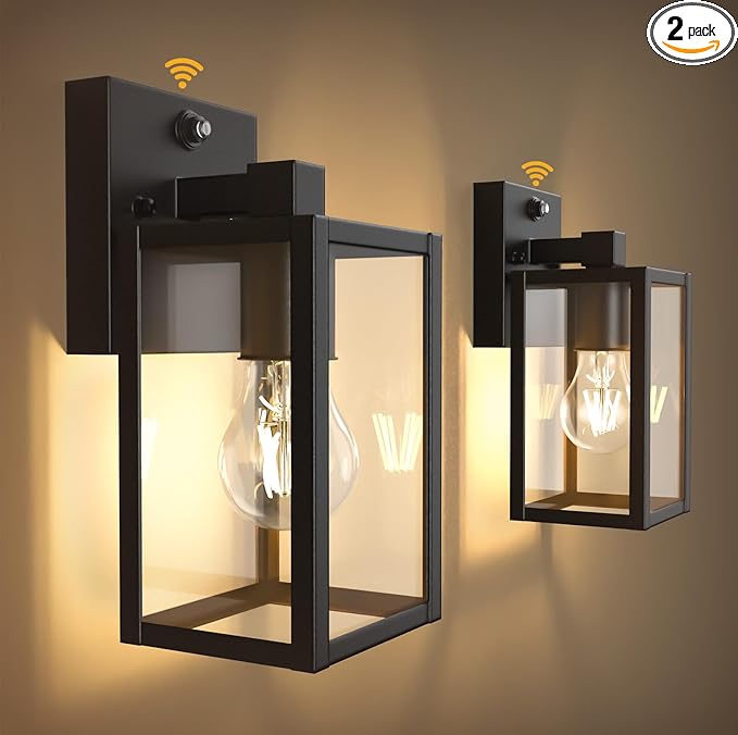 PARTPHONER Dusk to Dawn Outdoor Light Fixtures, Waterproof Exterior Wall Sconce by PARTPHONER