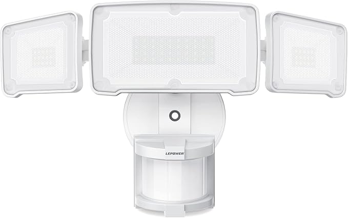 LEPOWER LED Security Lights Motion Sensor Light Outdoor, 38W 4200LM Light by LEPOWER
