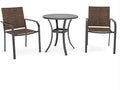 3-Piece Outdoor Dining Set, Small Metal Bistro Table by Anmutig