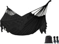 Double Boho Macrame Hammock Cotton Canvas Portable Replacement Hammock 440lbs by Mavolus