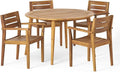 Christopher Knight Home Keth Outdoor 5 Piece Acacia Wood Dining Set, Teak Finish by ChristopherKnightHome