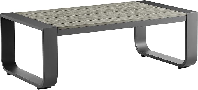 CHITA Aluminum Outdoor Patio Furniture Coffee Table, All-Weather Outdoor Metal - Image 4