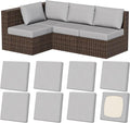 8Pcs Stretch Patio Cushion Covers, Outdoor Couch & Sofa Replacement Slipcovers by VORSHAPE