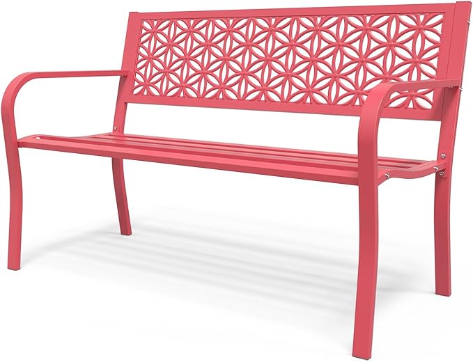 VINGLI 50" Outdoor Bench Metal by VINGLI