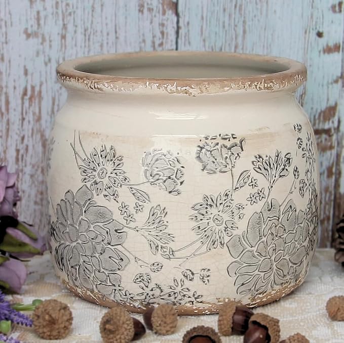 Modern Farmhouse Ceramic Planter - Image 7