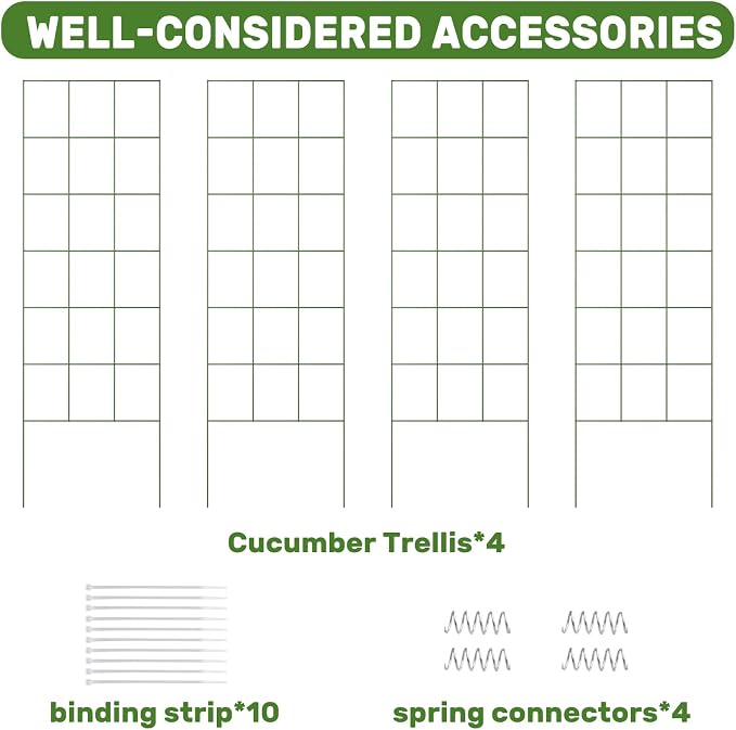 DOEWORKS Cucumber Trellis, 2 Pack, Plant Support - Image 4
