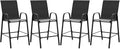 Tangkula Outdoor Bar Stools Set of 4, Enlarged Seat & Metal Frame, Tall Patio by TANGKULA
