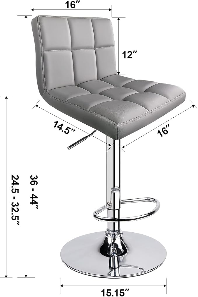 Leopard Bar Stools, Modern PU Leather Adjustable Swivel Bar Stool - Image 3