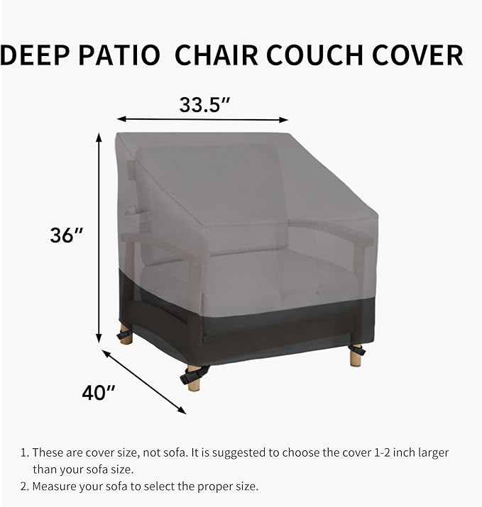 Easy-Going Outdoor Chair Cover Waterproof, Heavy Duty Patio Chair Cover - Image 6