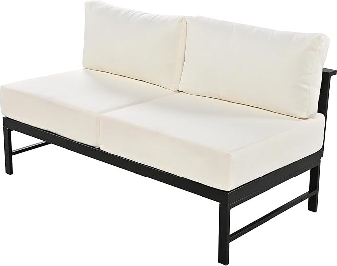Multi-Person Outdoor Sofa Set, U-Shaped Aluminum Outdoor Sofa Set - Image 7