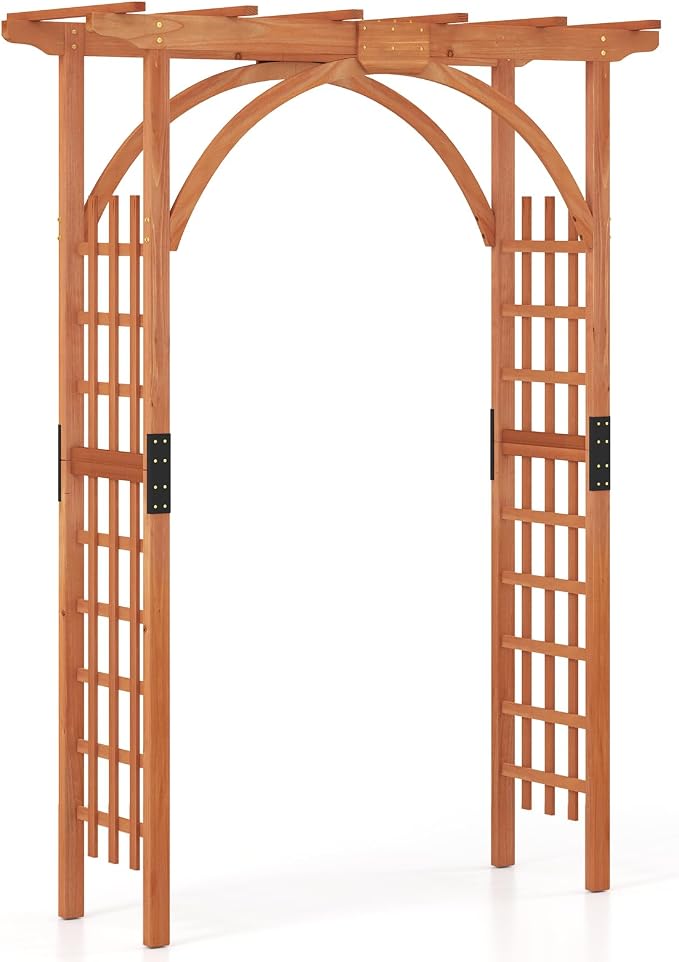 Giantex 85inch Wooden Garden Arch Wedding Arch - Image 9