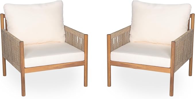 Christopher Knight Home Barris Lounge Chair Outdoor Set of 2, Patio Accent Chair - Image 4