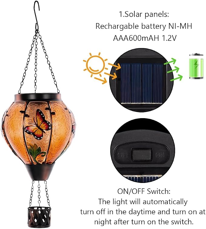 Starsoul Butterfly Hot Air Balloon Solar Lantern - Image 6