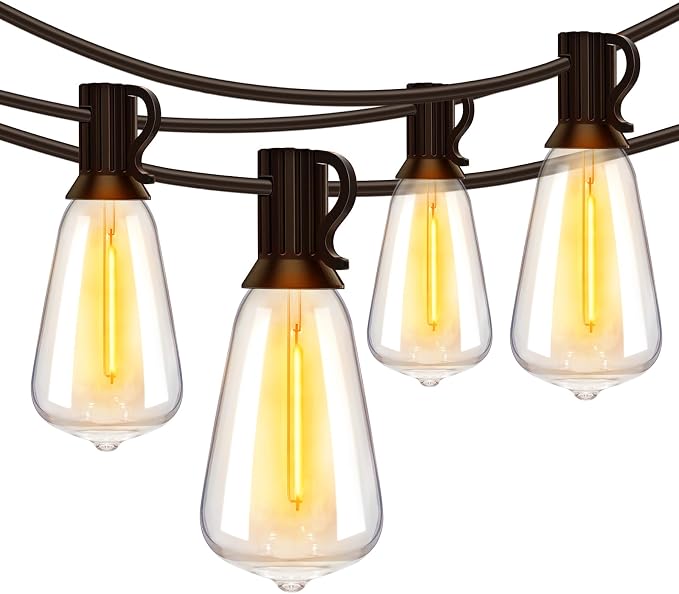 Ollny 50FT Outdoor String Lights, Shatterproof Connectable Patio Lights by Ollny