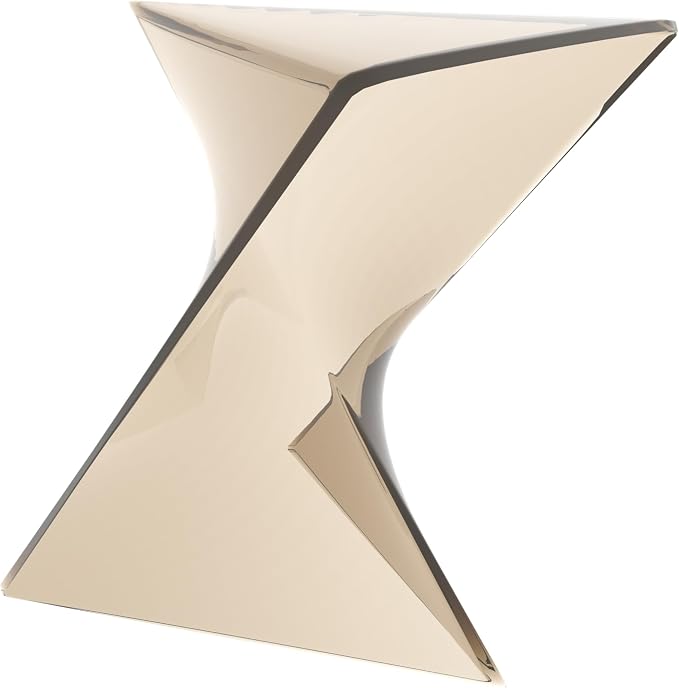 LeisureMod 15.75" Stackable Weather-Resistant Plastic Triangular Side Table by LeisureMod