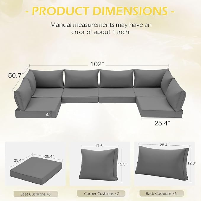 HOMREST Outdoor Replacement Cushions - Image 3