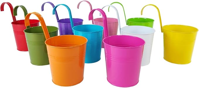 10 Pcs Fence Planters, Railing Planter Flower Pot - Image 7